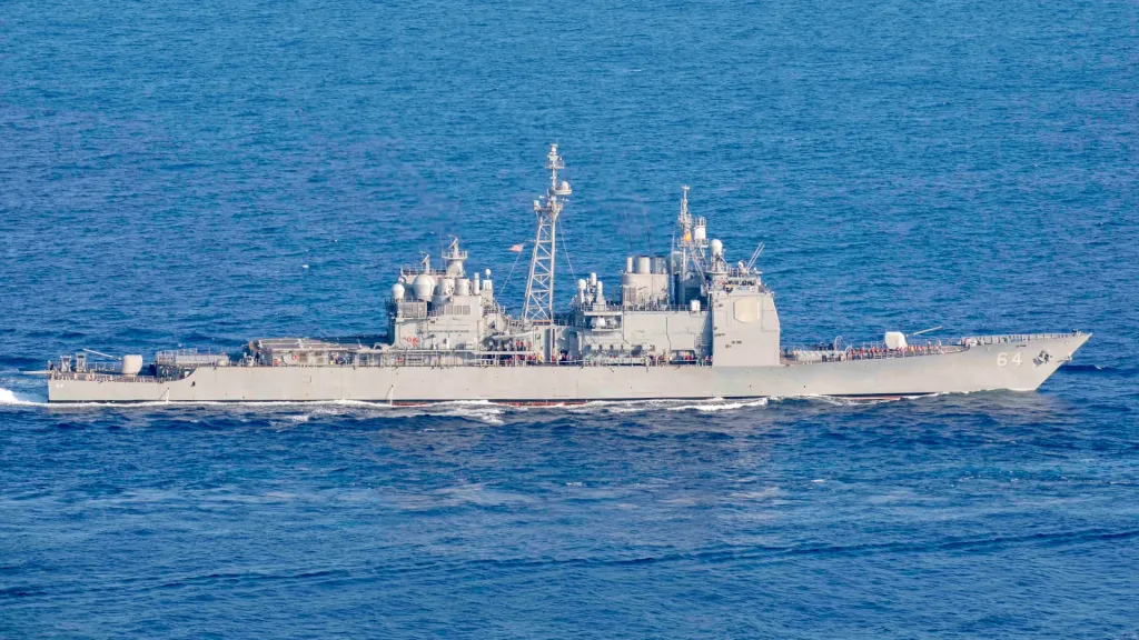 Le croiseur lance-missiles de classe Ticonderoga USS Gettysburg a été déployé dans les Caraïbes dans le cadre de l'opération antidrogue en cours.