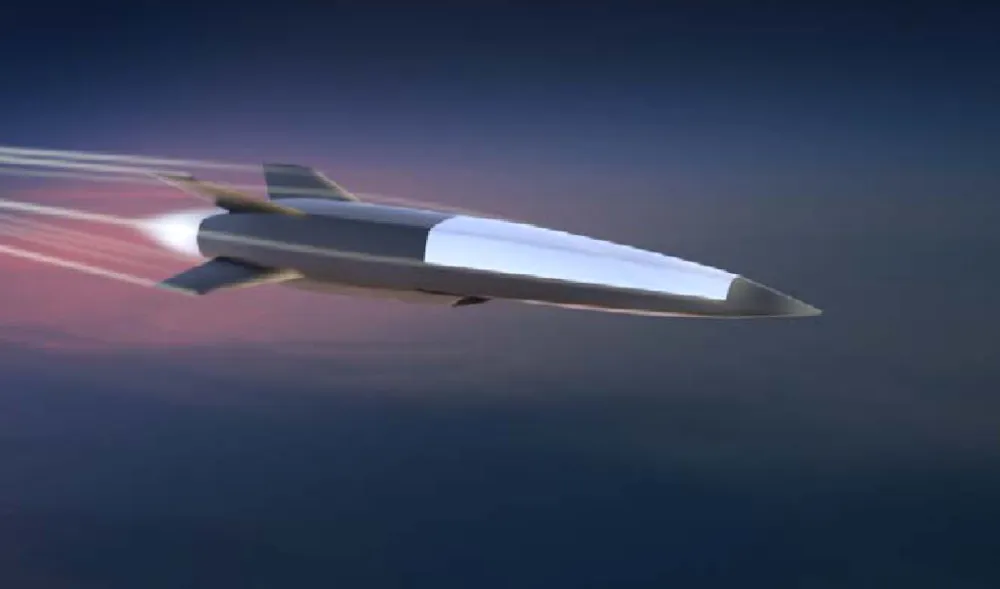 Un rendu Raytheon d'un véhicule aérien hypersonique à respiration aérienne que le GAO a utilisé pour illustrer l'entrée sur HACM dans son récent rapport. Raytheon via GAO